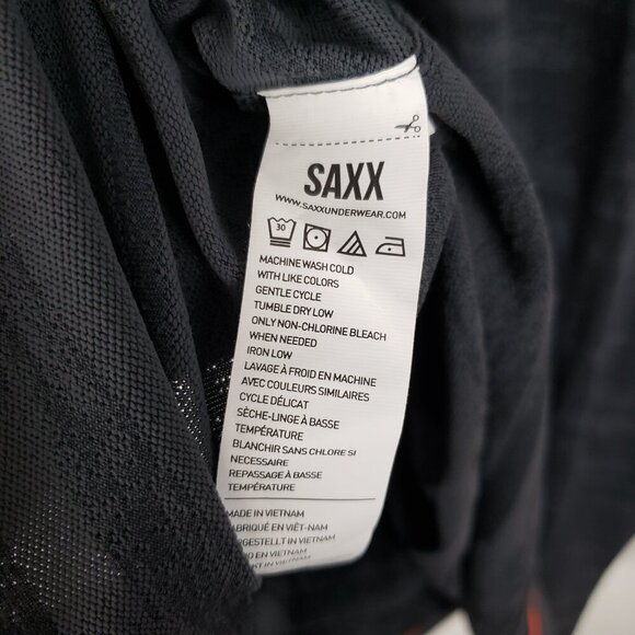 Saxx Aerator Short Sleeve T-Shirt UPF 25 Gray Perforated SXST14 Mens Size XL - Picture 6 of 8